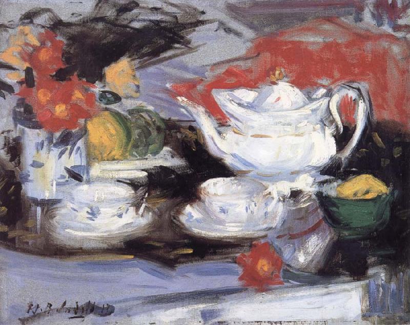 Francis Campbell Boileau Cadell Still Life with White Teapot Spain oil painting art
